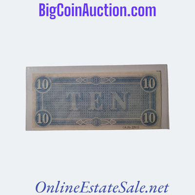 THE CONFEDERATE STATES AMERICA TEN DOLLAR NOTE