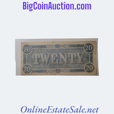 THE CONFEDERATE STATES AMERICA TWENTY DOLLAR NOTE