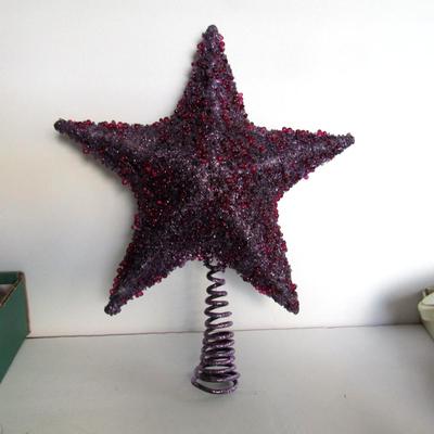 Lot 652:  Funky Large Purple Star Tree Topper