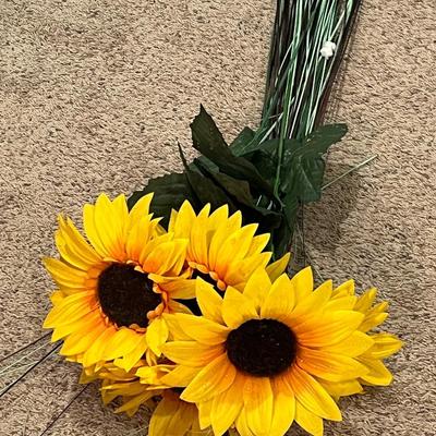 Faux flowers sunflowers long stems