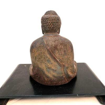 Lot #107 Heavy Metal Buddha on Stand