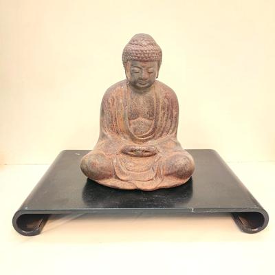 Lot #107 Heavy Metal Buddha on Stand