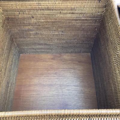 803 HOLD EVERYTHING Rattan Storage Box Table