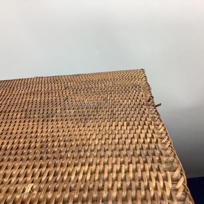 803 HOLD EVERYTHING Rattan Storage Box Table