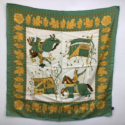 825 Salvatore Ferragamo & Commanderies de Bordeaux Silk Scarves