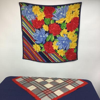 830 Oscar De La Renta Scarf Lot Silk & Wool