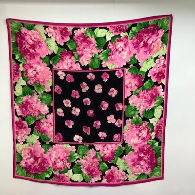 832 Floral Scarf Lot Hydrangea Hibiscus Adrienne Vittadini