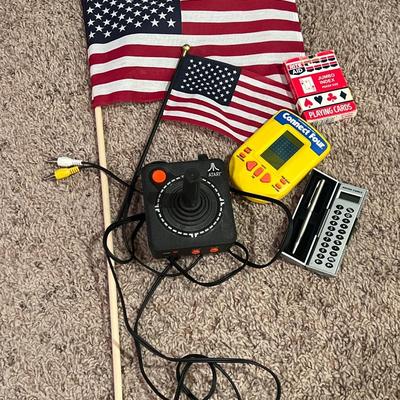 Atari, connect four, flags, cards