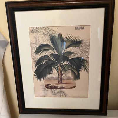 Palm Tree Lamp & Artwork (BR1-MG)