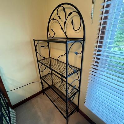Black Metal Four Shelf Bookcase (O-MG)