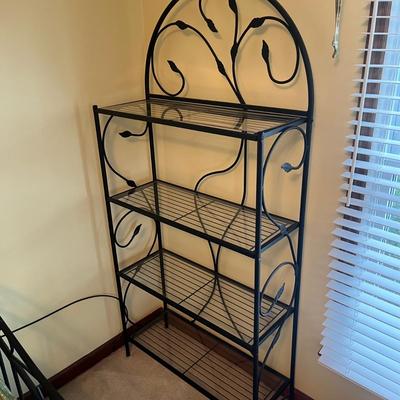 Black Metal Four Shelf Bookcase (O-MG)