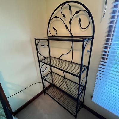 Black Metal Four Shelf Bookcase (O-MG)