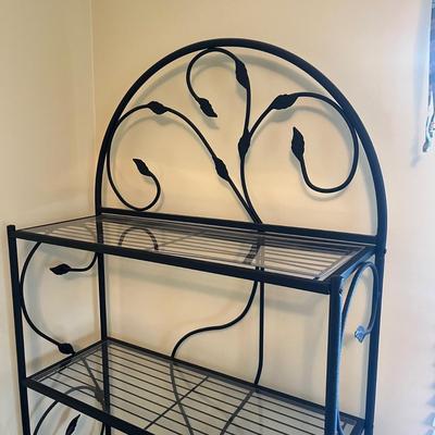 Black Metal Four Shelf Bookcase (O-MG)