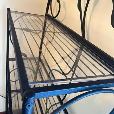 Black Metal Four Shelf Bookcase (O-MG)