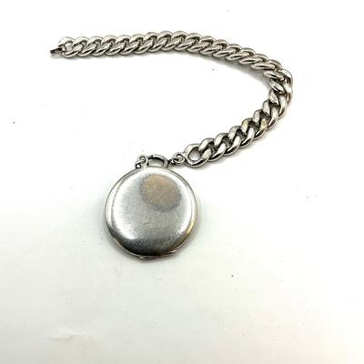 810 Sterling Silver LInk Bracelet with Locket