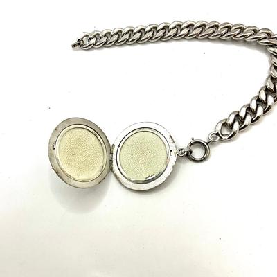 810 Sterling Silver LInk Bracelet with Locket