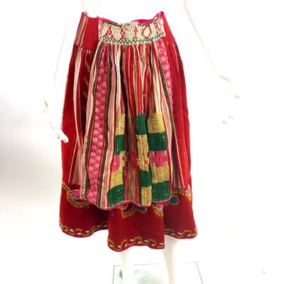 819 Vintage Portuguese Folk Art Embroidered Dress for Young Girl