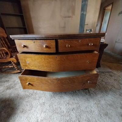 VINTAGE WOODEN DRESSER ON CASTORS