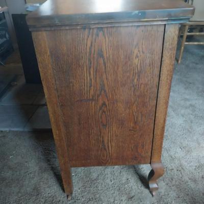 VINTAGE WOODEN DRESSER ON CASTORS