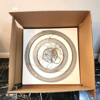 Lot #113  MAXIM 2-tier LED Chandelier Light Fixture - New in Box