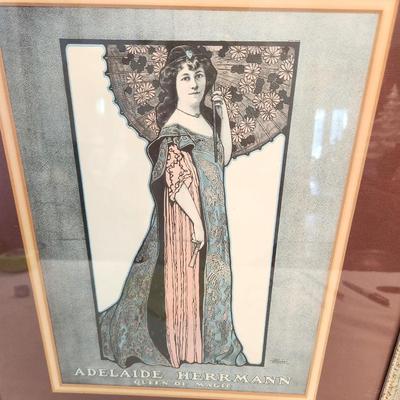 Lot #116  Framed Print - Adelaide Hermann, Queen of Magic