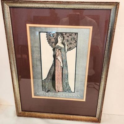 Lot #116  Framed Print - Adelaide Hermann, Queen of Magic