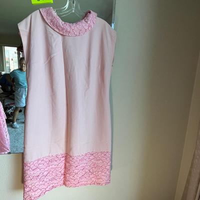 WOW!  1950s Dress with lace top coat