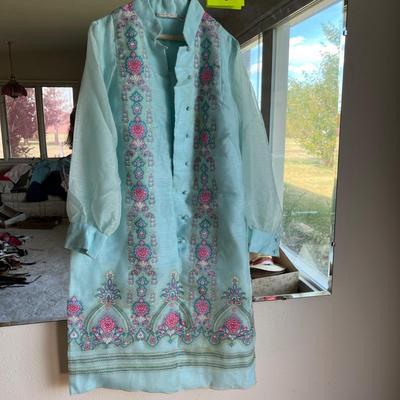 Mrs. Roper Blue Dress