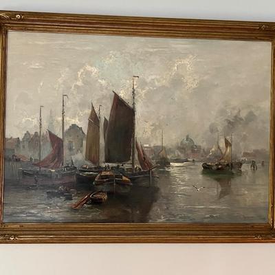"AMSTERDAM HARBOR" BY V. JENSEN