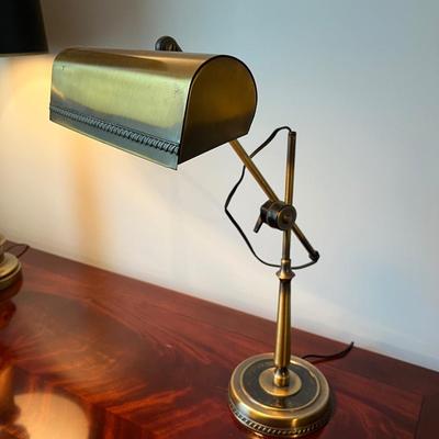 ANTIQUED BRASS DESK LAMP
