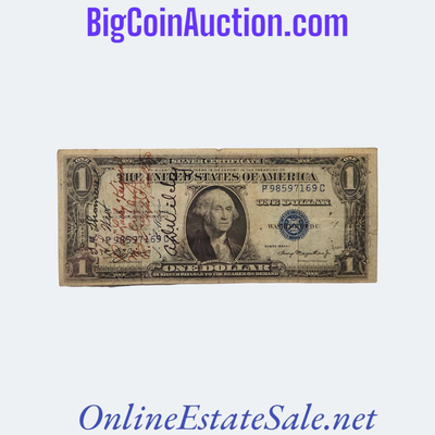 SHORT SNORTERS $1 SILVER CERTIFICATE