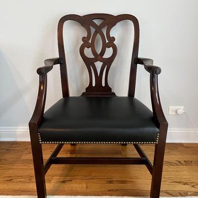 PAIR OF ARMCHAIRS CHAIRS BY BAKER, CHIPPENDALE STYLE