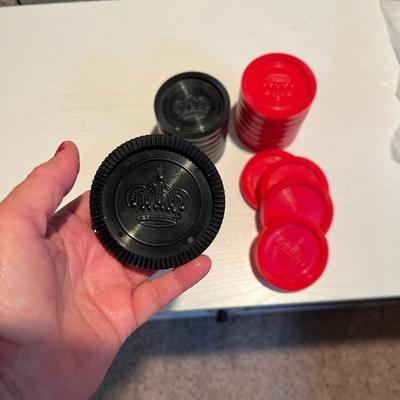 Large checker pieces