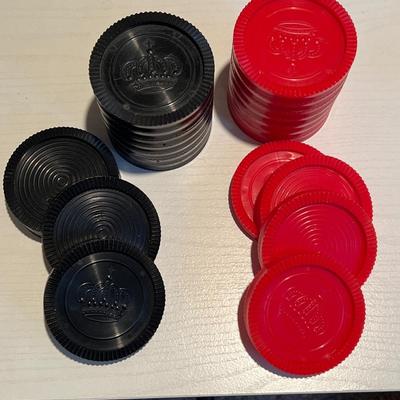 Large checker pieces