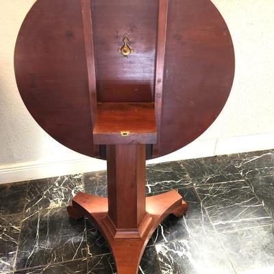 Lot #119  Vintage Tilt Top Table