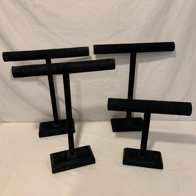 Black Velvet T-Bar Jewelry Displays & Mirrored Trays (DR-HS)