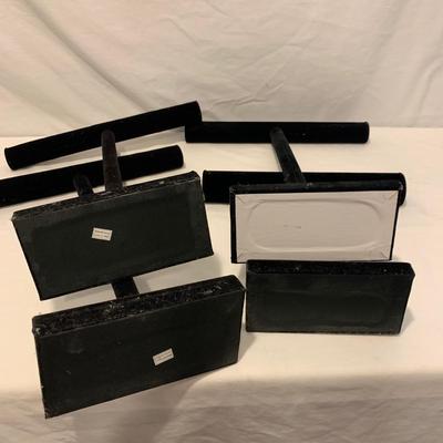 Black Velvet T-Bar Jewelry Displays & Mirrored Trays (DR-HS)