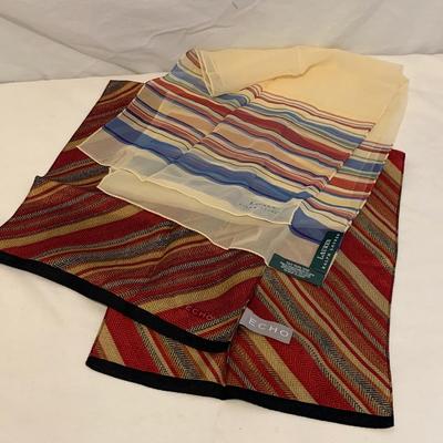 Elegant Silk and Cashmere Scarves by Dana Buchman, Oscar de la Renta, & More (DR-HS)