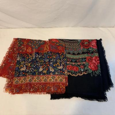 Elegant Silk and Cashmere Scarves by Dana Buchman, Oscar de la Renta, & More (DR-HS)