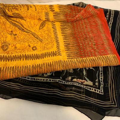 Elegant Silk and Cashmere Scarves by Dana Buchman, Oscar de la Renta, & More (DR-HS)