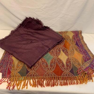 Elegant Silk and Cashmere Scarves by Dana Buchman, Oscar de la Renta, & More (DR-HS)