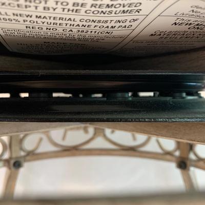 Hillsdale Ornate Stool with Mirror & Clock (LR-HS)