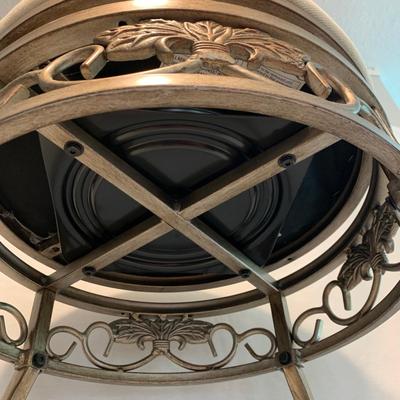 Hillsdale Ornate Stool with Mirror & Clock (LR-HS)