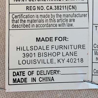 Hillsdale Ornate Stool with Mirror & Clock (LR-HS)