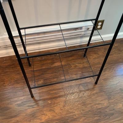 Metal Rack & Glass Shelf with Velvet Hangers (M-HS)