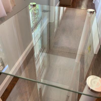 Metal Rack & Glass Shelf with Velvet Hangers (M-HS)