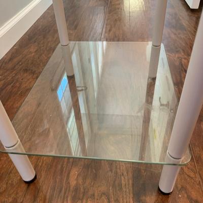 Metal Rack & Glass Shelf with Velvet Hangers (M-HS)