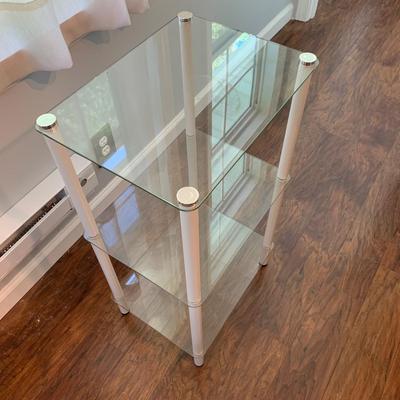 Metal Rack & Glass Shelf with Velvet Hangers (M-HS)