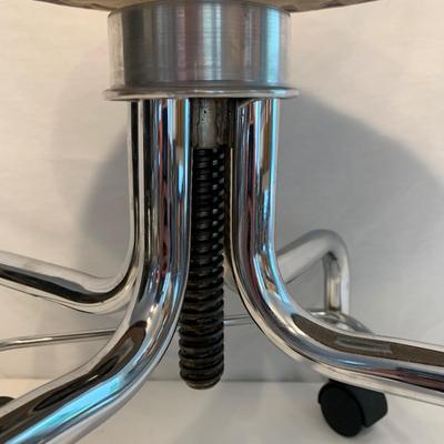 Maroon Stool on Casters (M-HS)