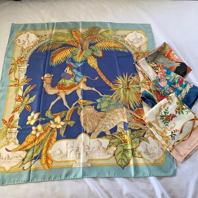 Four Salvatore Ferragamo Silk Scarves (DR-HS)